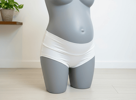 Calzón Maternal CorteBajo, Agodon Sin Elasticos, Blanco