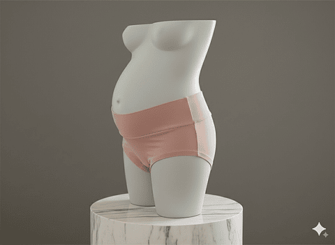 Calzón Maternal Corte Bajo, Agodon Sin Elasticos, PaloRosa