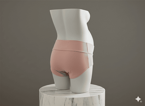 Calzón Maternal Corte Bajo, Agodon Sin Elasticos, PaloRosa