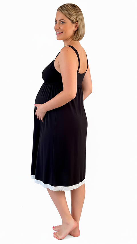 Camisón Victoria MangaCero: Libertad & Confort Evolutivo (Negro)