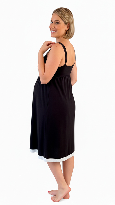 Camisón Victoria MangaCero: Libertad & Confort Evolutivo (Negro)