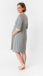 Camisón Maternal Serie Balance 3/4 (Gris) - Miniatura 3