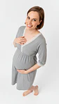 Camisón Maternal Serie Balance 3/4 (Gris) - Miniatura 9