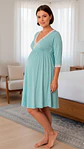 Camisón Maternal Serie Balance 3/4 (VerdeAgua) - Miniatura 12