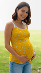 Polo Tiritas: Soporte & Lactancia & Casual - (Amarillo / Flores Blanca) - Miniatura 5