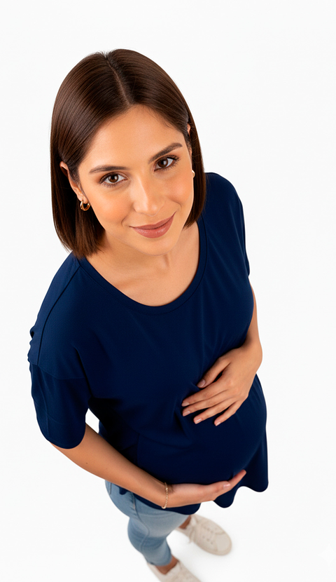 Polo Aura Manga Corta: Suavidad & Estilo Diario (Azul)