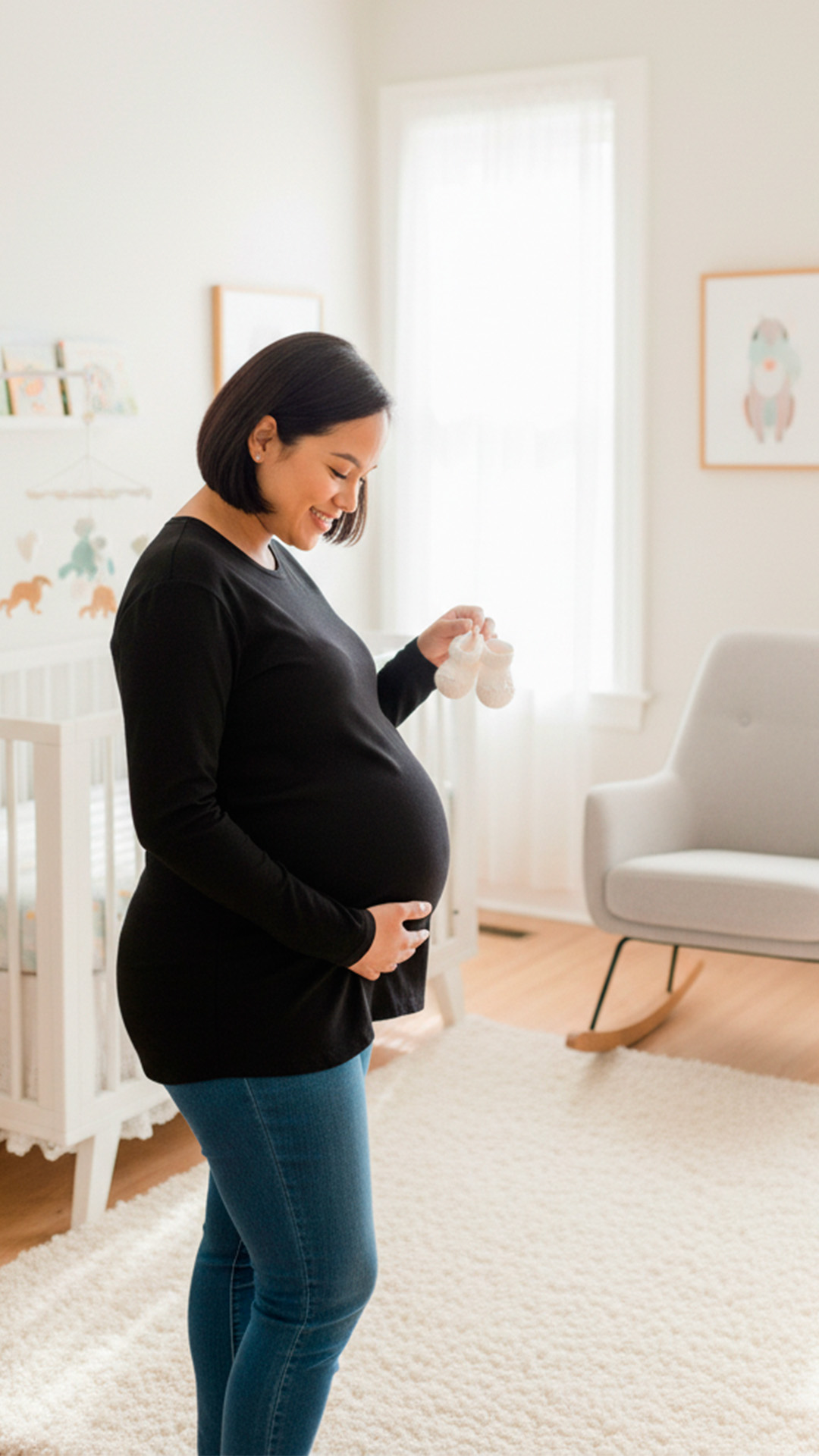 Polo Maternal MangaLarga, Lactancia Cierres Ocultos Laterales, Algodon Negro 16