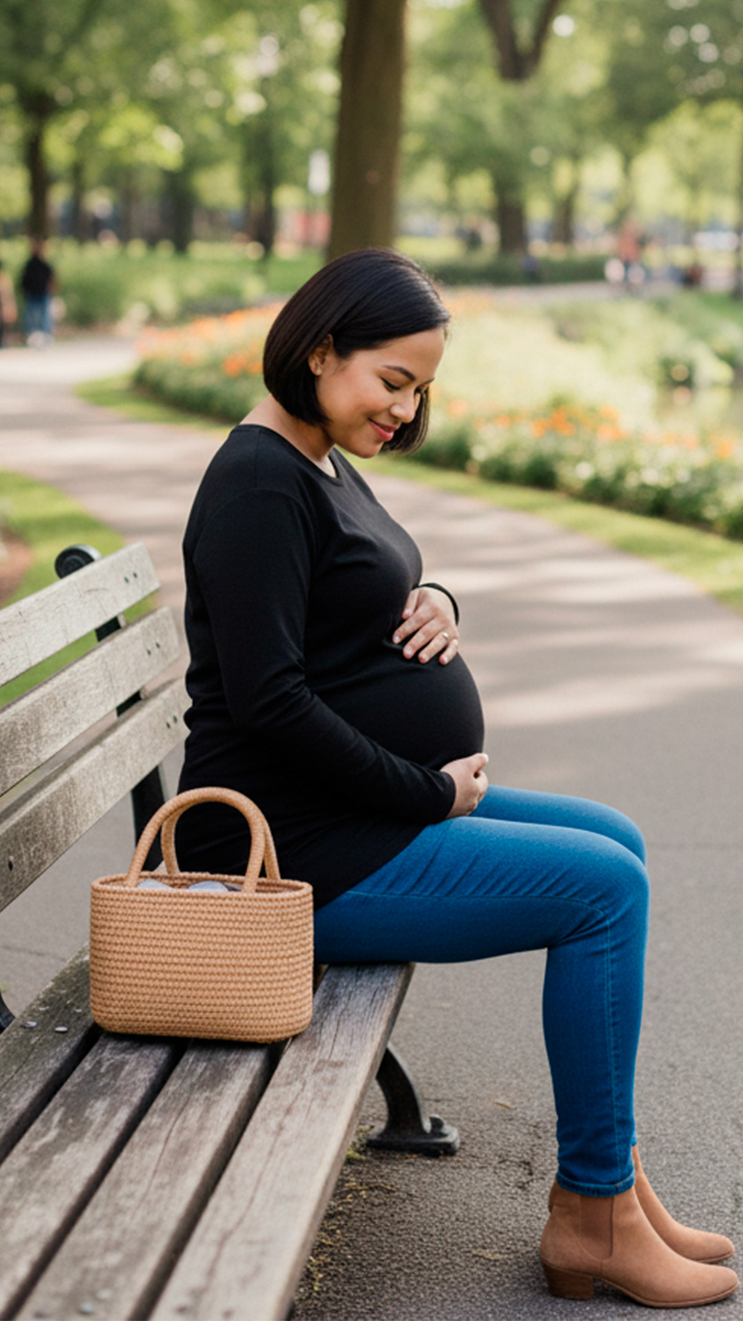 Polo Maternal MangaLarga, Lactancia Cierres Ocultos Laterales, Algodon Negro 12