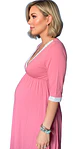 Camisón Maternal Serie Balance 3/4 (PaloRosa) - Miniatura 3