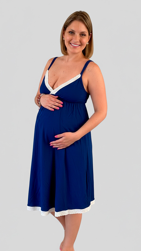 Camisón Victoria MangaCero: Libertad & Confort Evolutivo (Azulino)