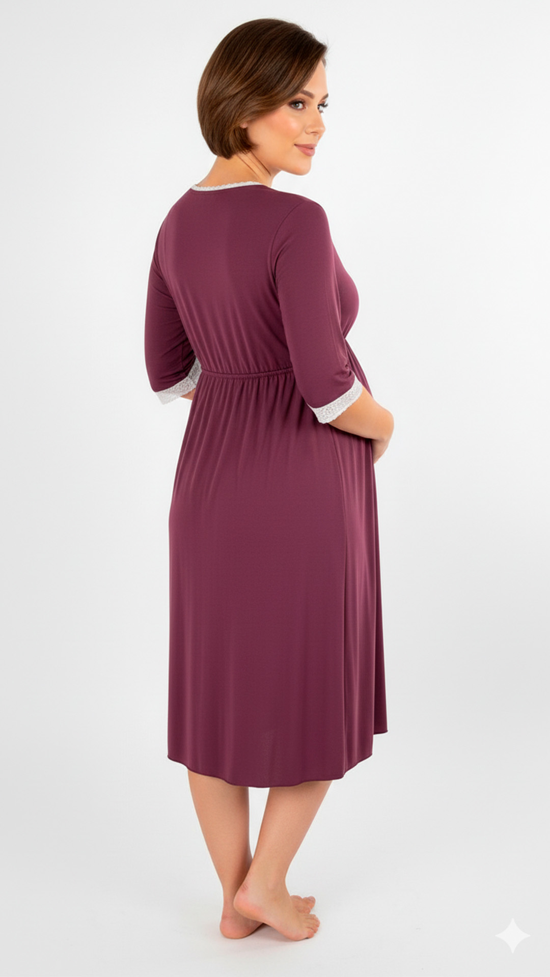 Camison Victoria Manga3/4, Sistema Lactancia, Algodon, Morado 4