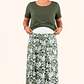 Vestido Maternal, Falda Maxi y Polo Aperturas de Lactancia, VerdeFloreado - Miniatura 10