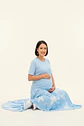 Vestido Maternal Maxi Dual | Lactancia y Embarazo (Celeste) - Miniatura 7