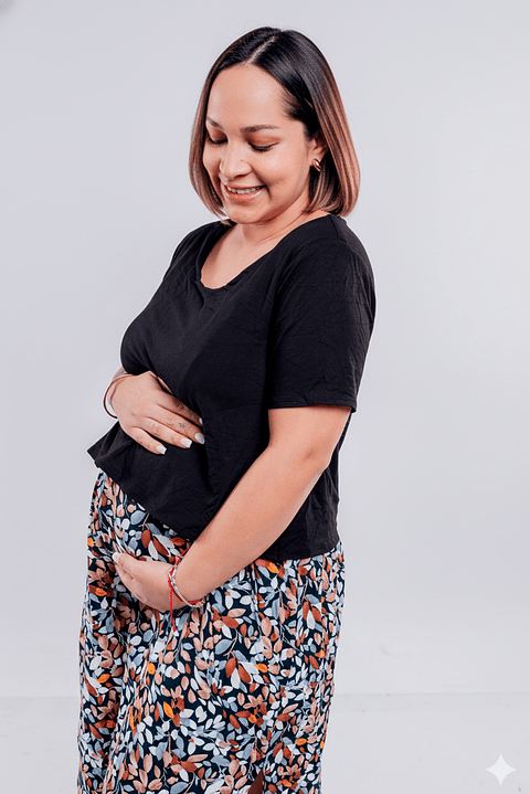 Vestido Maternal Maxi Dual | Lactancia y Embarazo (Negro)