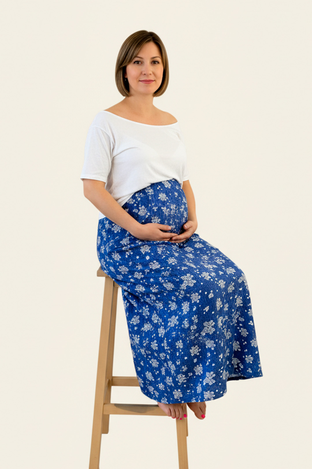 Vestido Maternal, Falda Maxi y Polo Aperturas de Lactancia  18