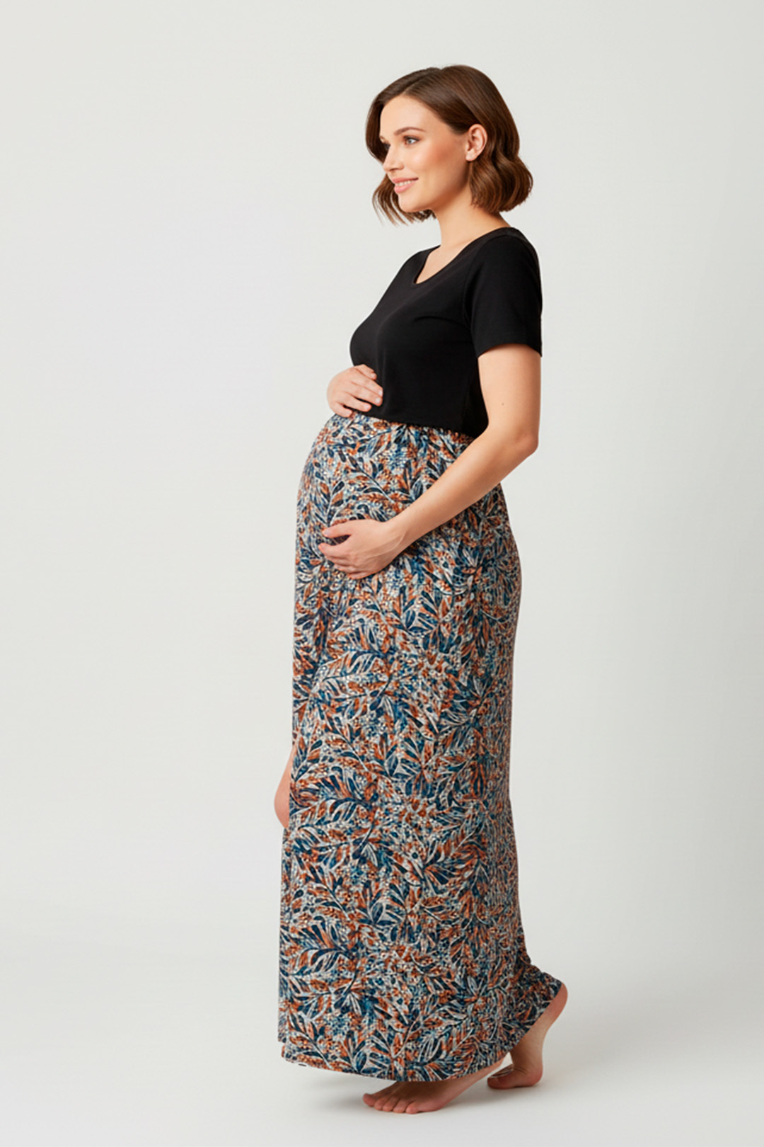 Vestido Maternal, Falda Maxi y Polo Aperturas de Lactancia Verano 6