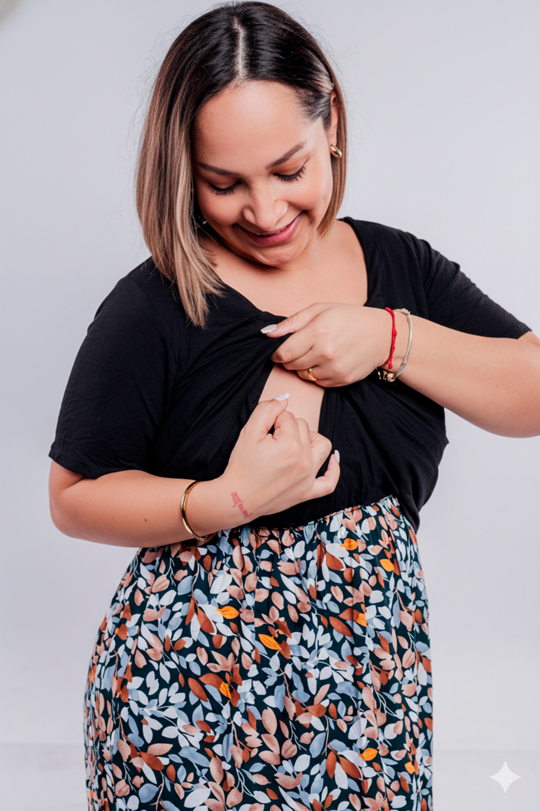 Vestido Maternal, Falda Maxi y Polo Aperturas de Lactancia Verano 3