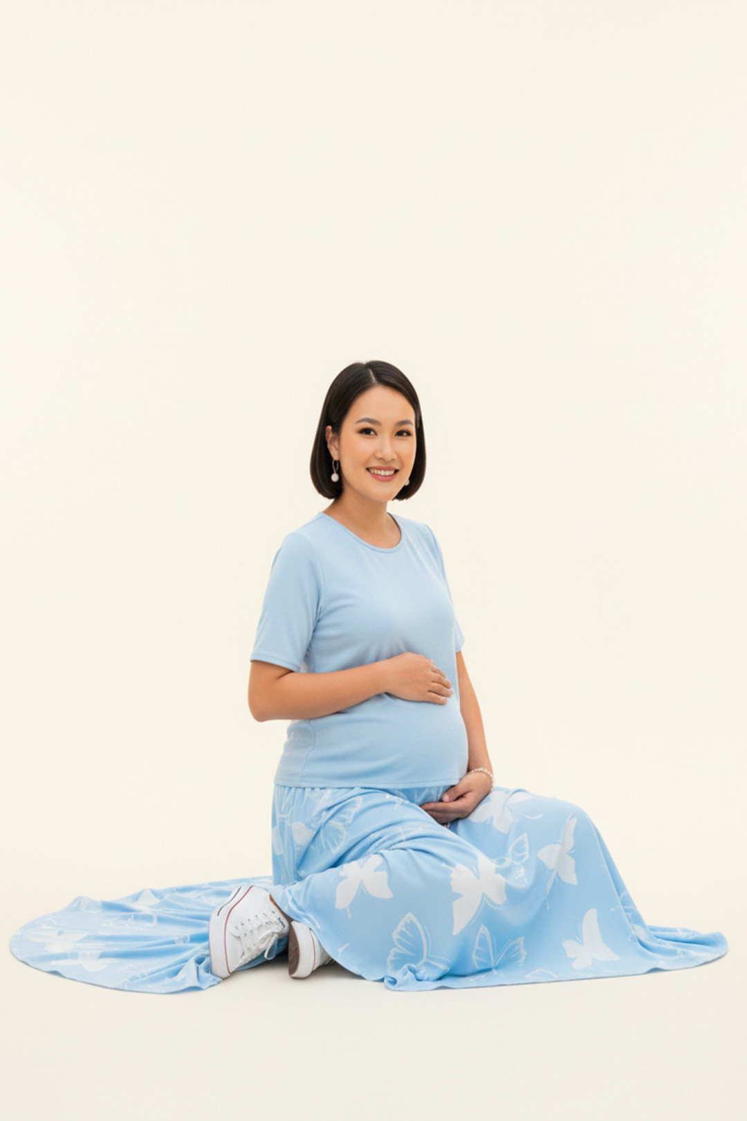 Vestido Maternal, Falda Maxi y Polo Aperturas de Lactancia Verano 17