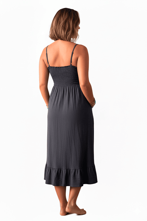 Vestido Maternal Tiritas Broche y Top Lactancia, Azul