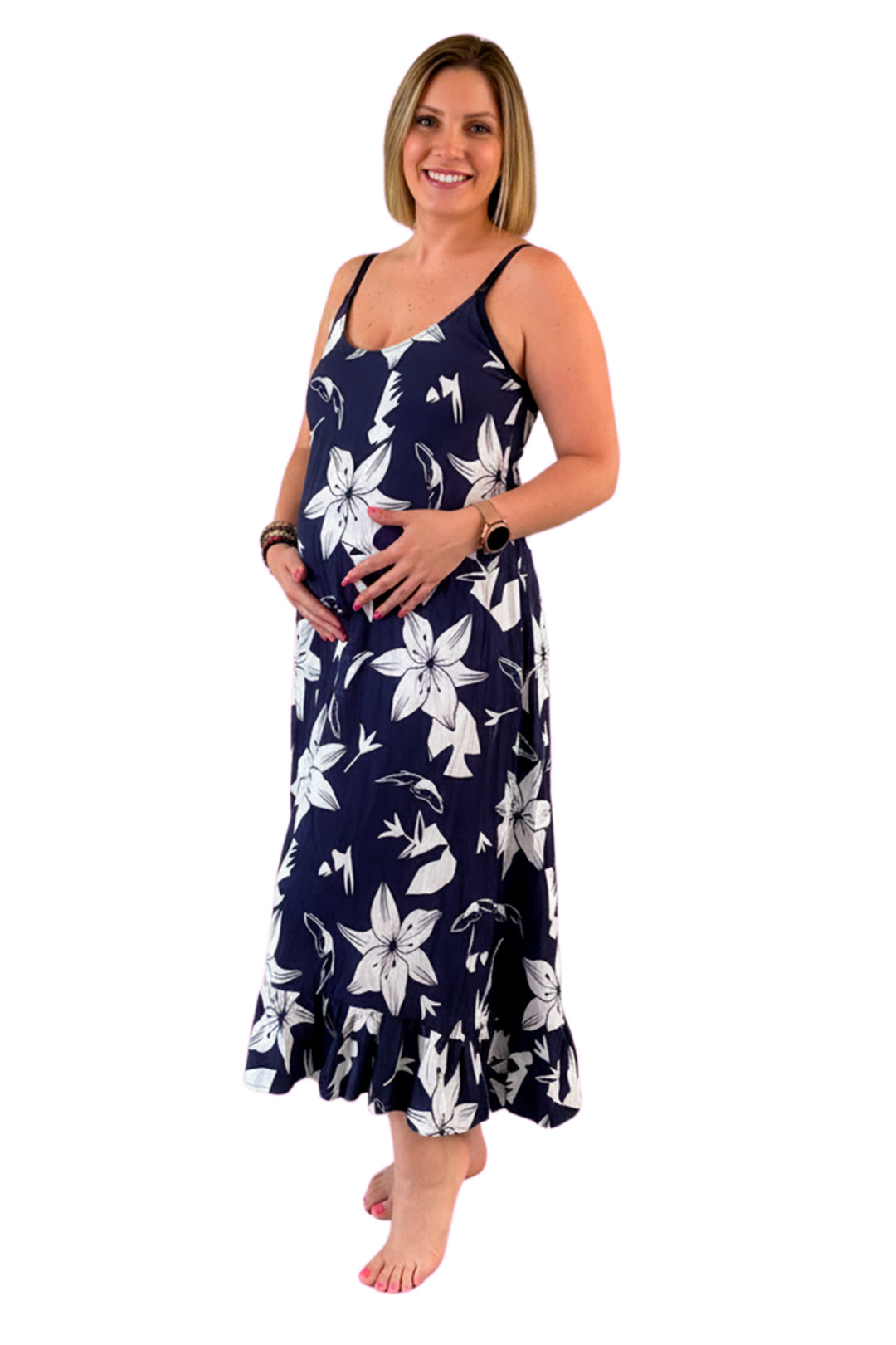 Vestido Maternal Tiritas Broche y Top Lactancia, Coleccion 2