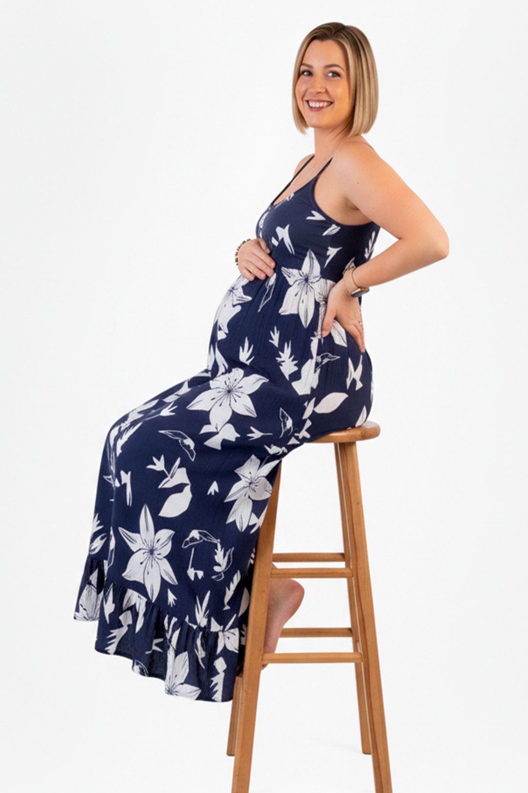 Vestido Maternal Tiritas Broche y Top Lactancia, Coleccion 4