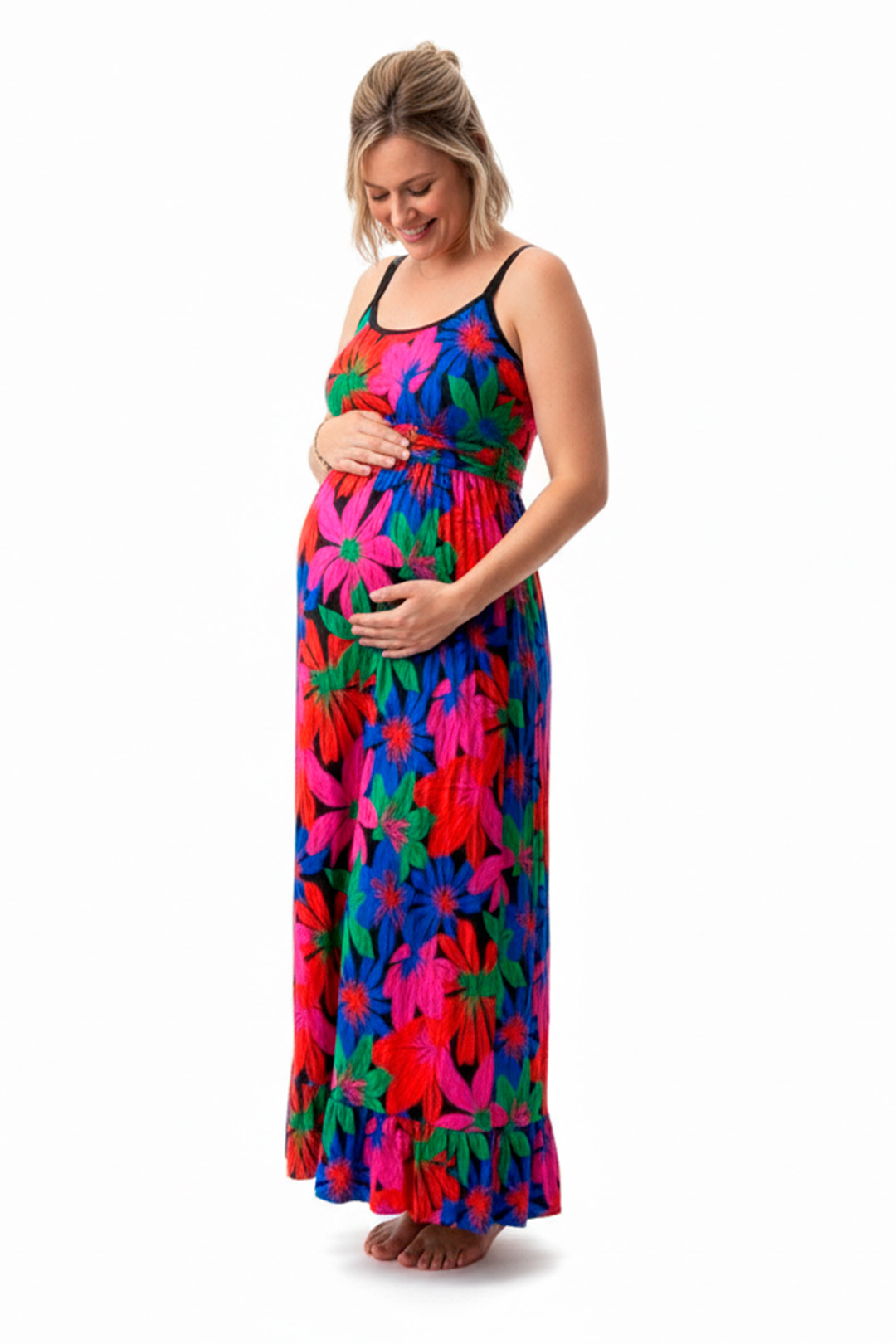 Vestido Maternal Tiritas Broche y Top Lactancia, Coleccion 6