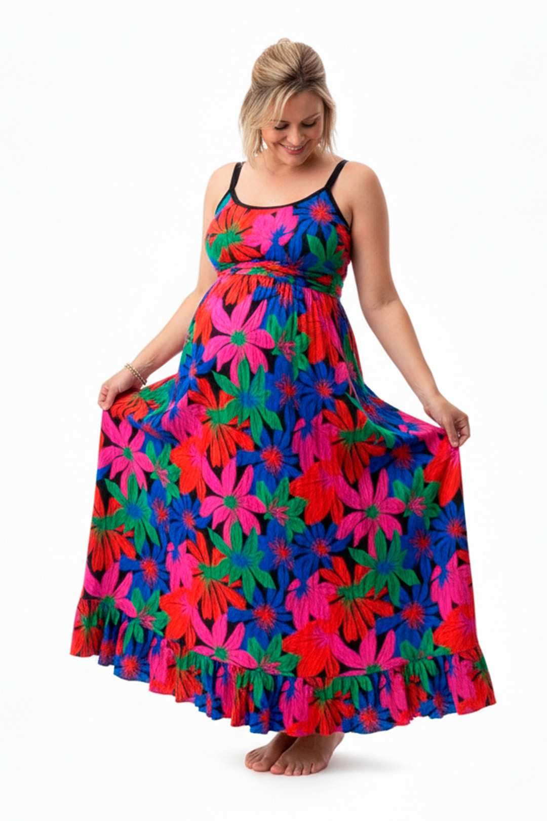 Vestido Maternal Tiritas Broche y Top Lactancia, Coleccion 7