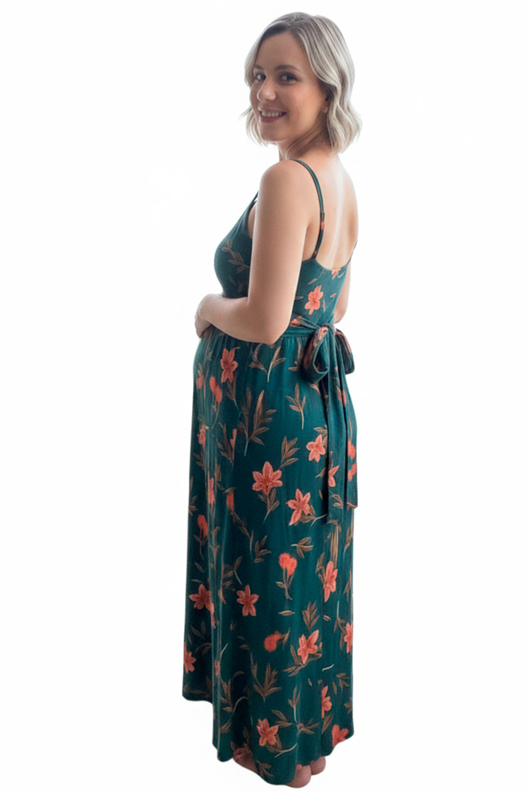 Vestido Maternal Tiritas Broche y Top Lactancia, Coleccion 10