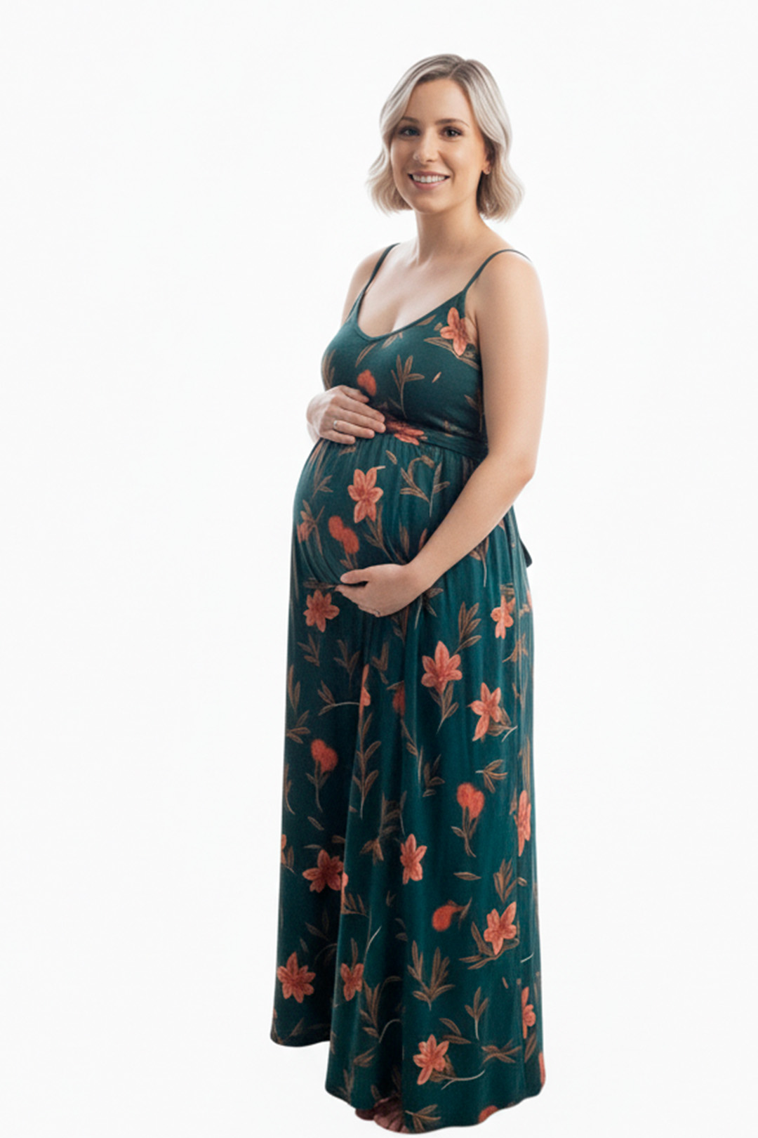 Vestido Maternal Tiritas Broche y Top Lactancia, Coleccion 14