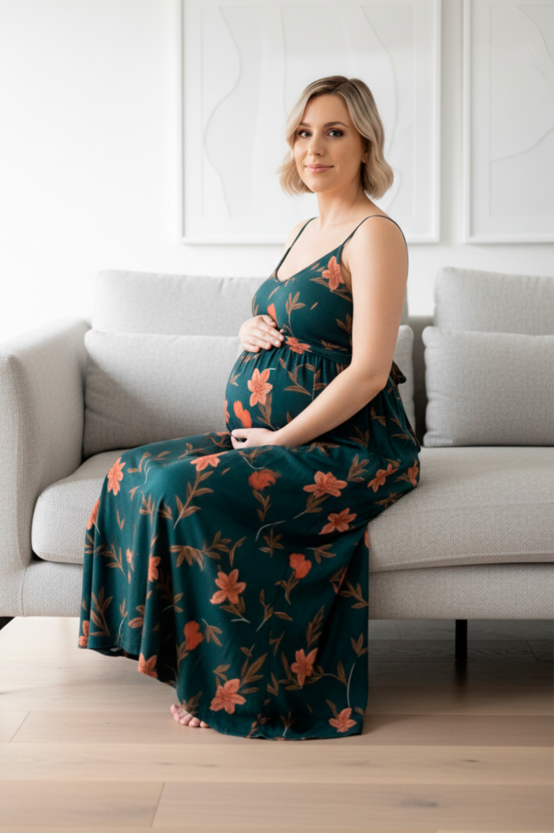 Vestido Maternal Tiritas Broche y Top Lactancia, Coleccion 15