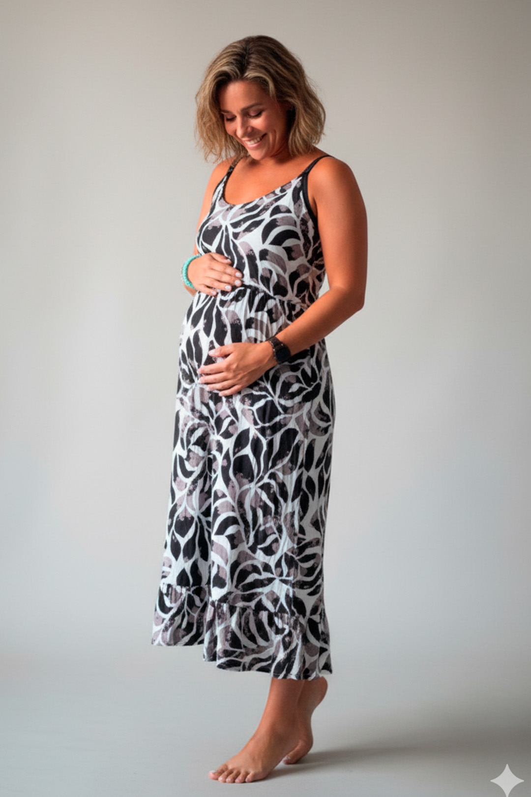 Vestido Maternal Tiritas Broche y Top Lactancia, Coleccion Verano 2025 21