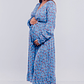 Vestido Maternal Lazo, Sistema Lactancia, CelesteFloreado - Miniatura 6