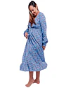 Vestido Maternal Lazo Estructural - Celeste Floreado - Miniatura 1