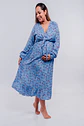 Vestido Maternal Lazo Estructural - Celeste Floreado - Miniatura 2