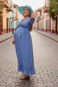 Vestido Maternal Lazo Estructural - Celeste Floreado - Miniatura 24