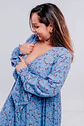 Vestido Maternal Lazo Estructural - Celeste Floreado - Miniatura 16