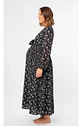 Vestido Maternal Lazo Estructural - Negro Floreado - Miniatura 5
