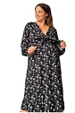 Vestido Maternal Lazo Estructural - Negro Floreado - Miniatura 3
