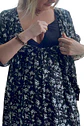 Vestido Maternal Lazo Estructural - Negro Floreado - Miniatura 11