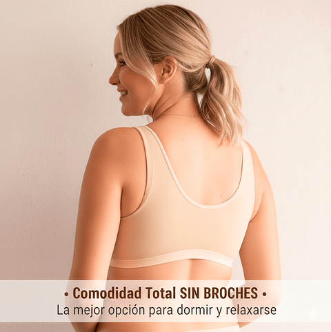 Sostén Top: Aliado Nocturno (Fino Algodón Pima - Beige)