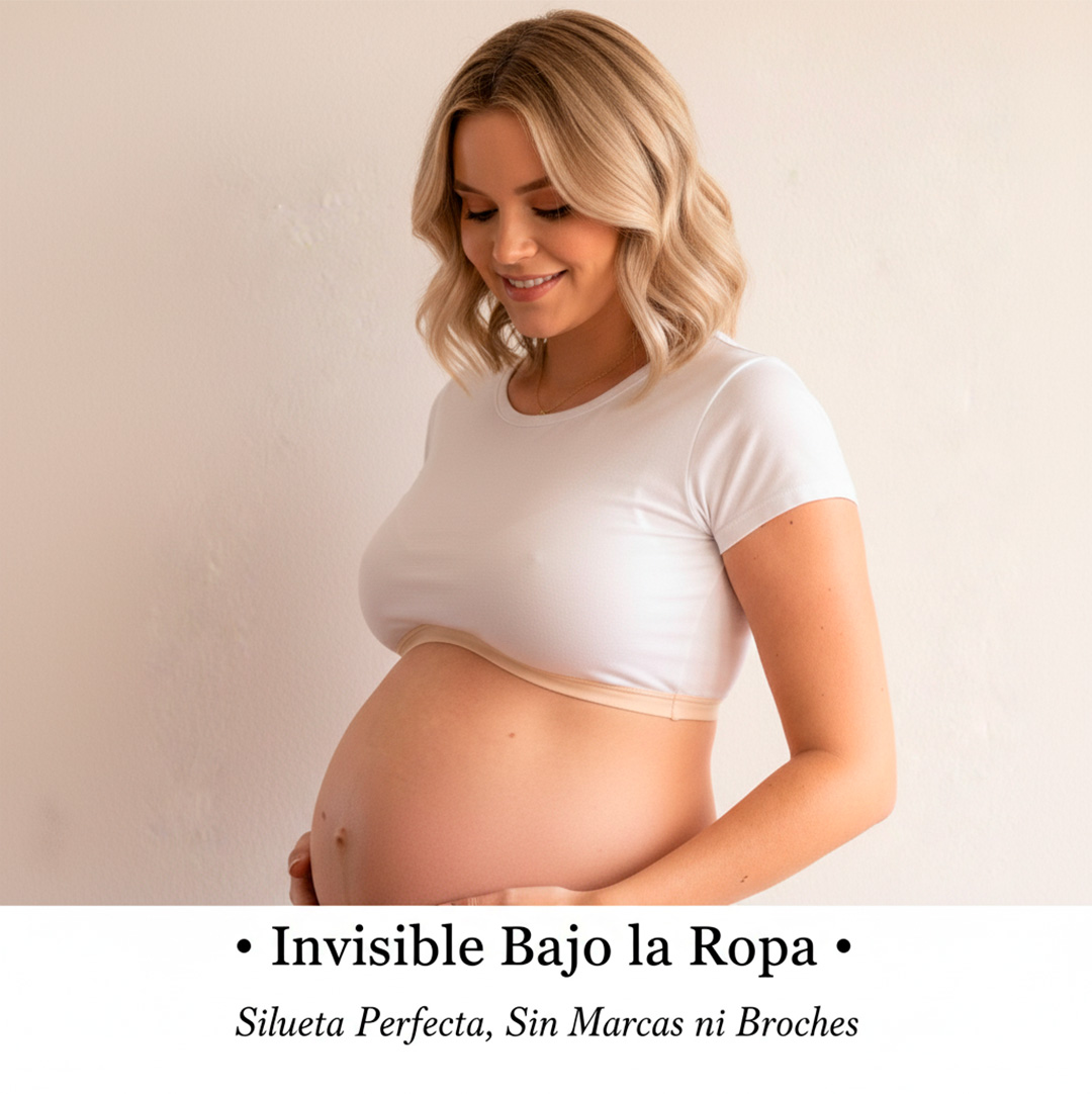 Sostén Maternal Top De Lactancia Uso Nocturno Algodon, Beige 6