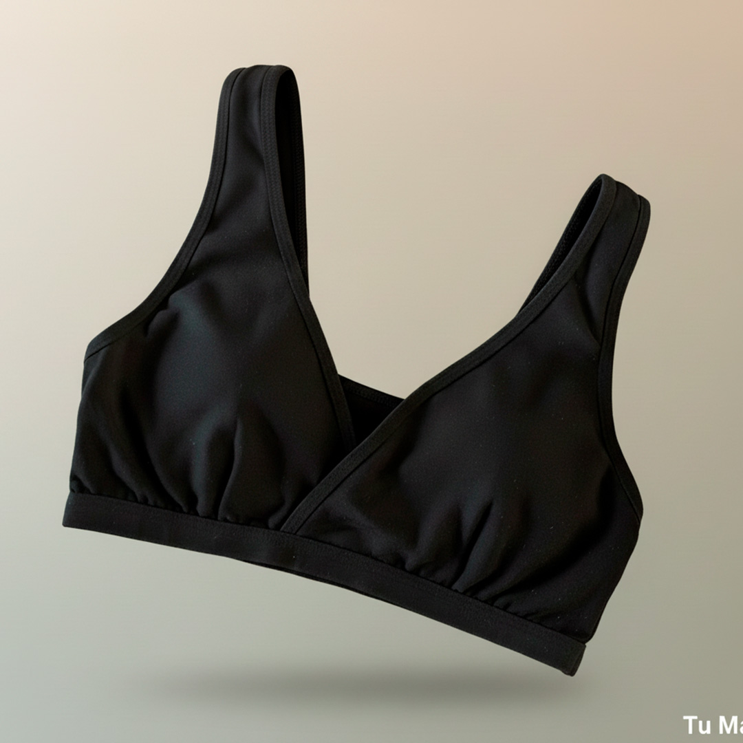 Sostén Maternal Top De Lactancia Uso Nocturno Algodon, Negro 11