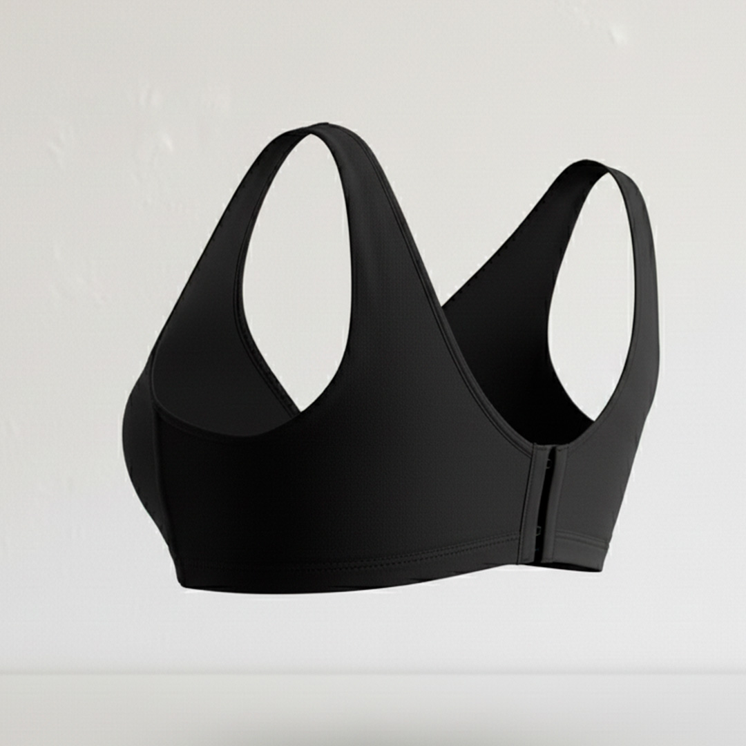 Sostén Maternal Top De Lactancia Uso Nocturno Algodon, Negro 9