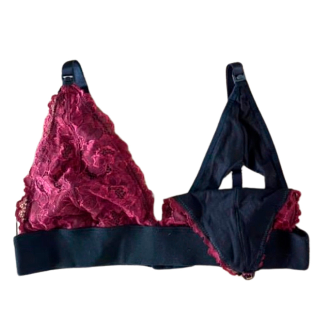 Sostén Maternal Halter Broche Lactancia Pretina Ancha, Guinda 14