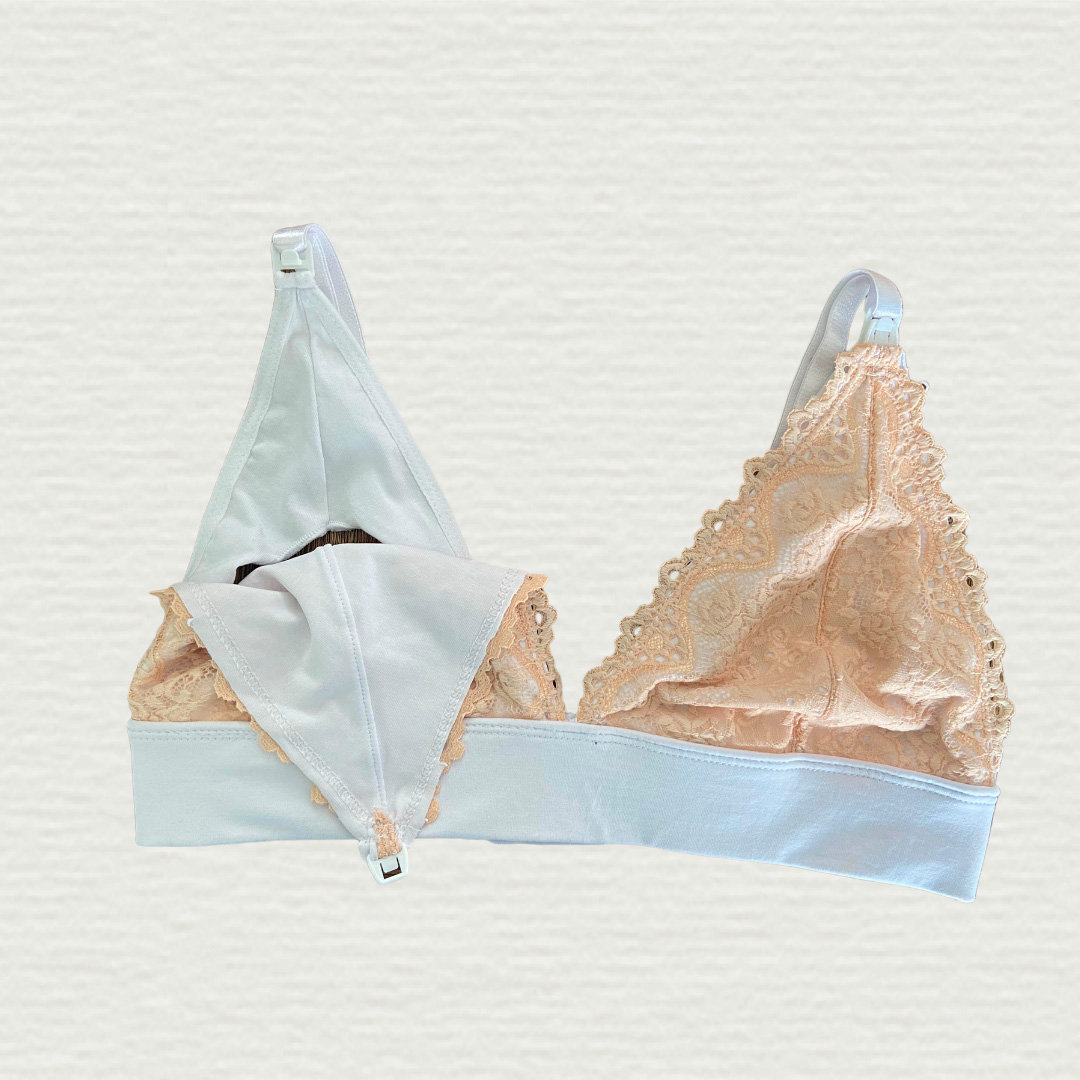 Sostén Maternal Halter Broche Lactancia Pretina Ancha, Beige 15