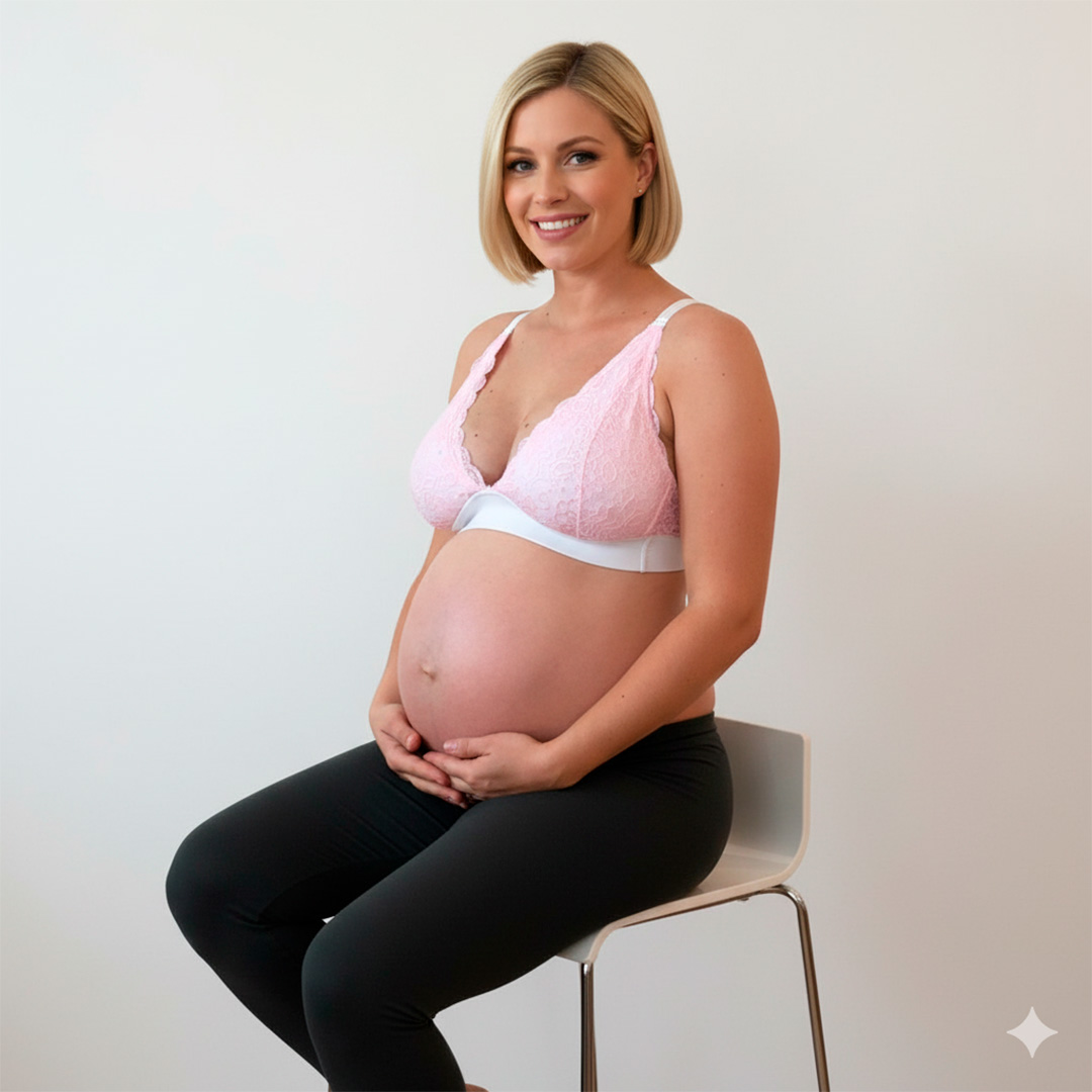 Sostén Maternal Halter Broche Lactancia Pretina Ancha, Rosado 8