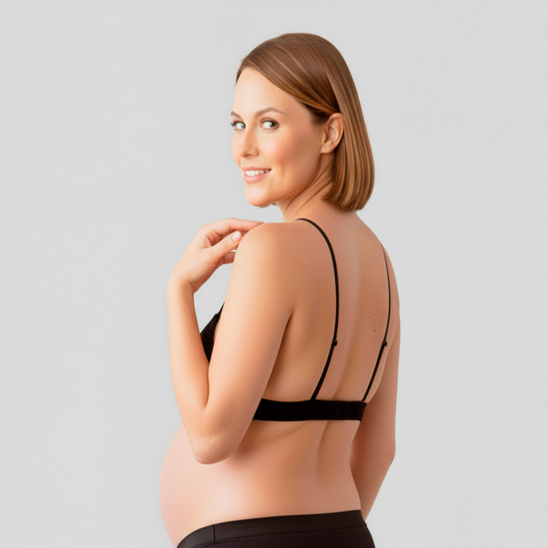 Sostén Maternal Halter Broche Lactancia Pretina Ancha, Negro 5