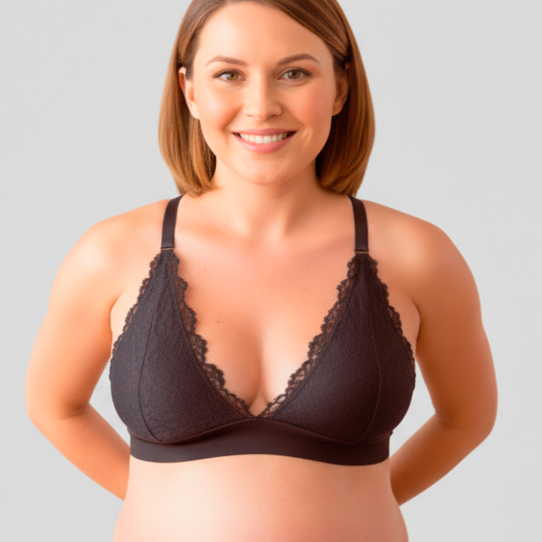 Sostén Maternal Halter Broche Lactancia Pretina Ancha, Negro 6