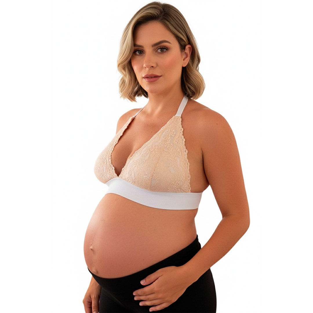 Sostén Maternal Halter, Broche Lactancia, Pretina Ancha, Ajuste Perfecto 13