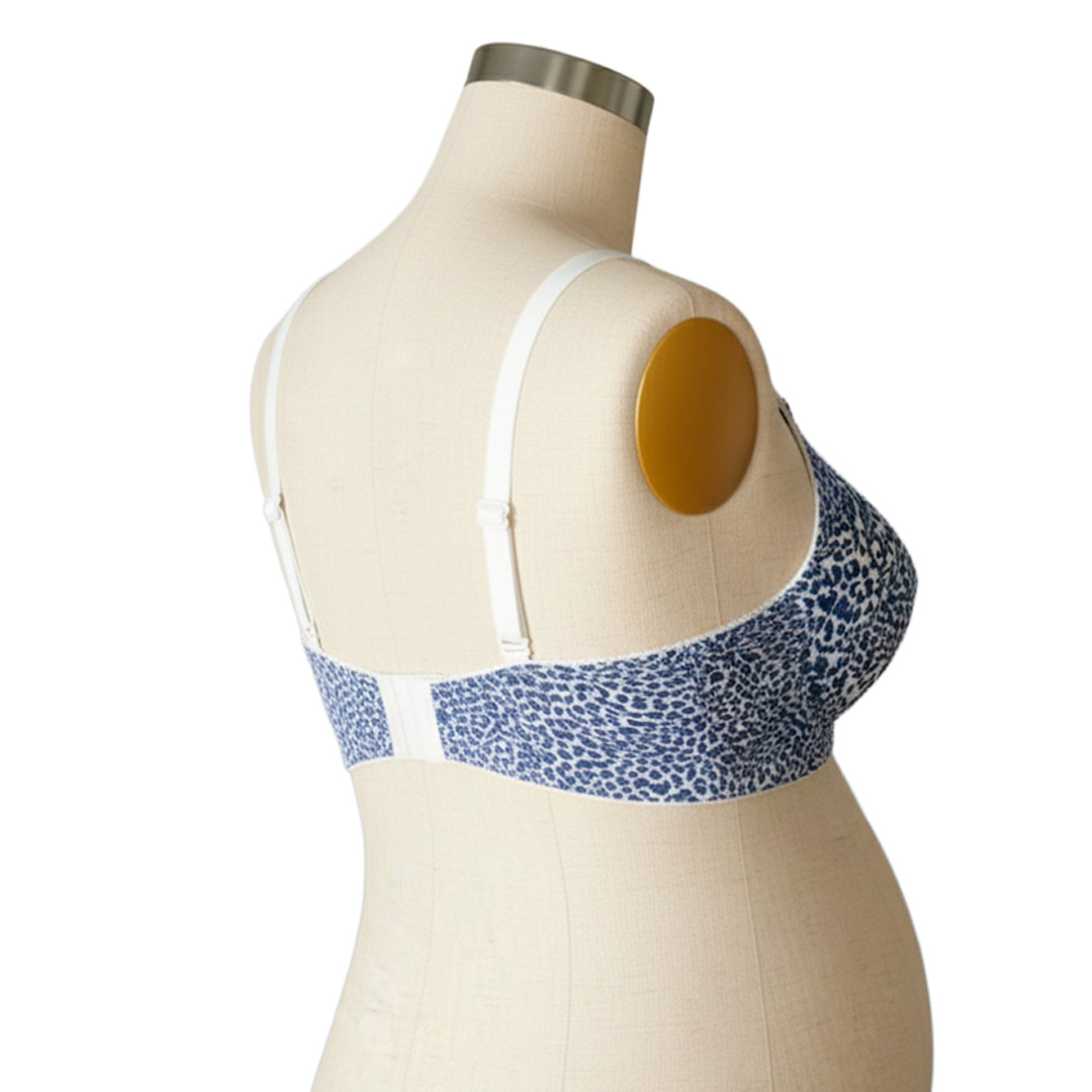 Sostén Maternal Julietta, Broche Lactancia, Algodon, AzulBlanco 12